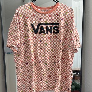 Vans Checkerboard Fruit Print T-Shirt – Size XL
